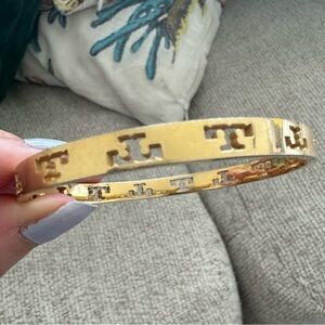Tory Burch cut out gold bangle!